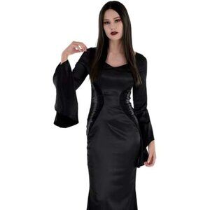 Women's Adult Black Morticia Addams Dress NWT